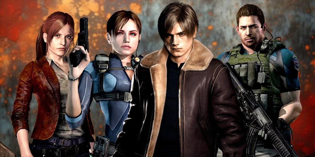 group of characters including grace facing forward in formation, ready for battle