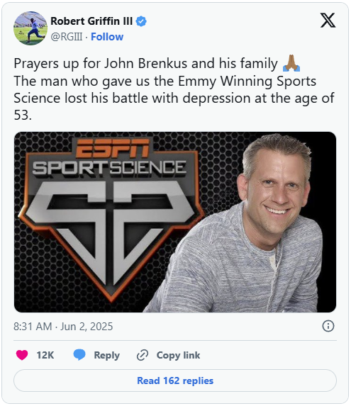 robert paid heartfelt tribute for john brenkus