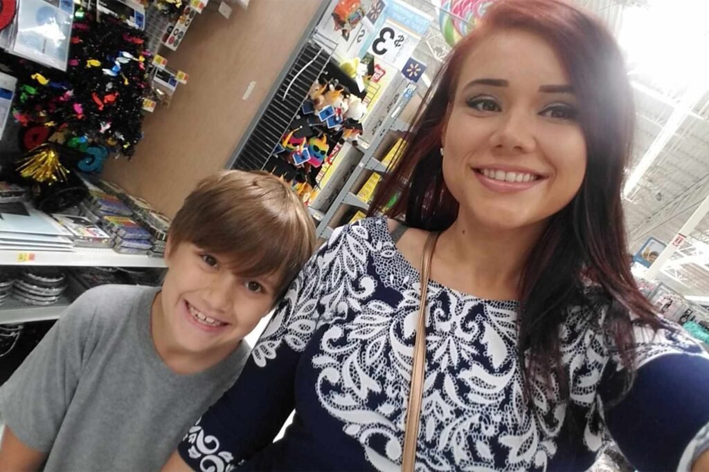 whitney purvis and her son weston gosa jr. smiling together